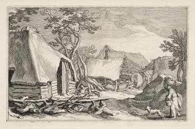 Táj parasztházakkal, 1613-1614. alkotó: Boetius Adams Bolswert