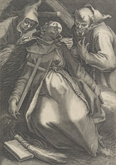 Sancta Euphrolyna, a Női remeték sorozatból, 1600-1633 alkotó: Boetius Adams Bolswert
