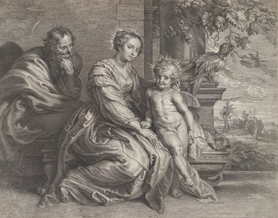 A Szent Család papagájjal, kb. 1625-59. alkotó: Boetius Adams Bolswert