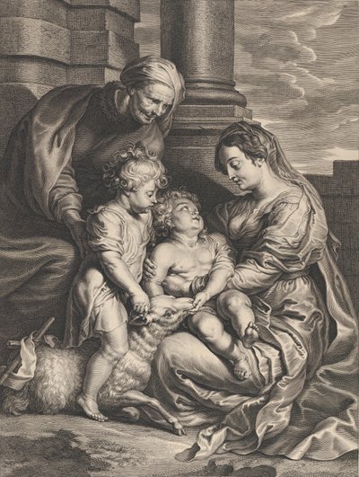 Szűz és Krisztus gyermeke Szent Annával és Keresztelő Szent Jánossal, kb. 1640-59... alkotó: Boetius Adams Bolswert