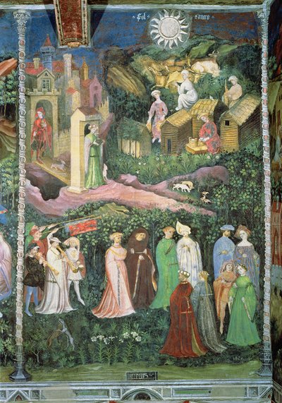 Június hónapja, 1400 körül (freskó) alkotó: Bohemian School