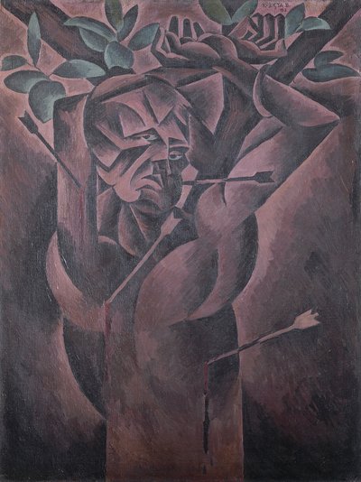 Szent Sebestyén, szerző: Bohumil Kubista (1884-1918), olaj, vászon, 98x75 cm alkotó: Bohumil Kubišta