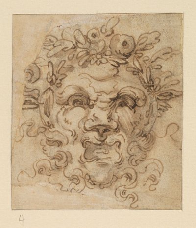 Groteszk maszk, 17. század alkotó: Bolognese School