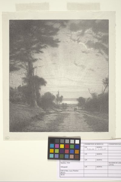 Napkelte (tinta papíron) alkotó: Bolton Coit Brown