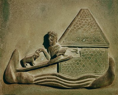 A bárkába belépő állatok ... (bronz) alkotó: Bonanno Pisano