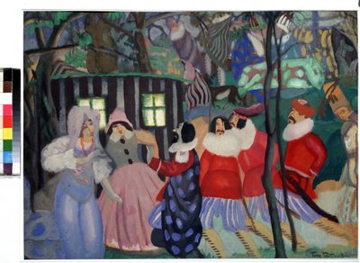 A hódítók (The Conquerors). Borisz Dmitrijevics Grigorjev (1886-1939) alkotása, gouache kartonon alkotó: Boris Dmitrievich Grigoriev