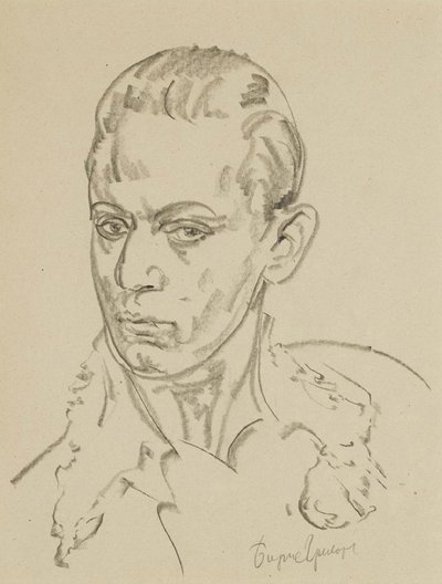 Sergey Lifar balett-táncos és koreográfus portréja 1905-1986 alkotó: Boris Dmitrievich Grigoriev