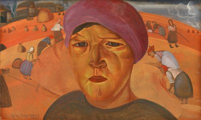 Orosz parasztnő a Les Visages de Russie sorozatból, 1923 alkotó: Boris Dmitrievich Grigoriev