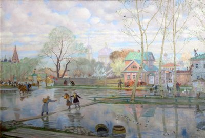 Tavasz, 1921. alkotó: Boris Mikhailovich Kustodiev