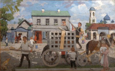 Kutyafogók, 1920-as évek alkotó: Boris Mikhailovich Kustodiev