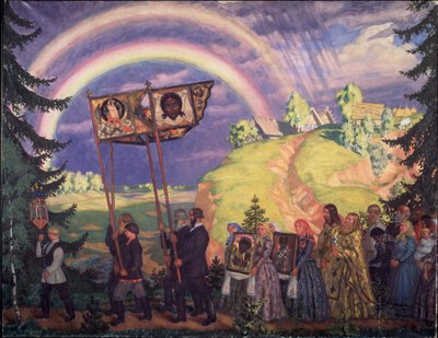 Húsvéti körmenet, 1915 alkotó: Boris Mikhailovich Kustodiev