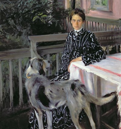 Julija Jevsztafjevna Kustodieva (1880-1942), a művész feleségének portréja, 1903 alkotó: Boris Mikhailovich Kustodiev