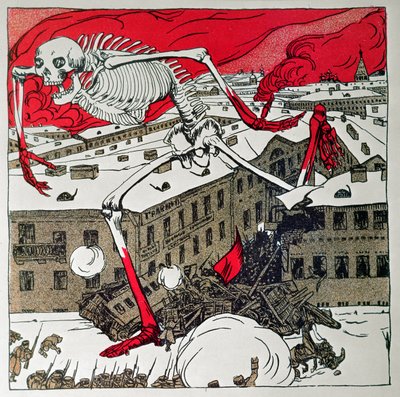 A szentpétervári forradalmárok által kiadott plakát alkotó: Boris Mikhailovich Kustodiev