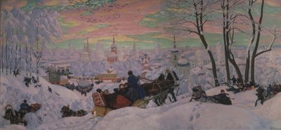 Húshagyó, 1916 alkotó: Boris Mikhailovich Kustodiev