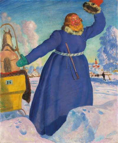 A kocsis, 1923 alkotó: Boris Mikhailovich Kustodiev