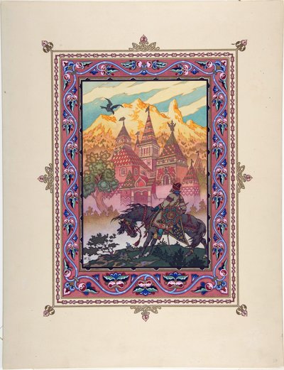 Illusztráció a Marya Morevna (Maria des mers) meséhez, Zvorykin, Borisz Vasziljevics (1872-1935 után), c. 1925 - Színes litográfia, 27,3x20,5 - Magángyűjtemény alkotó: Boris Vasilievich Zvorykin