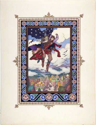 Illusztráció a Marya Morevna (Maria des mers) meséhez, Zvorykin, Borisz Vasziljevics (1872-1935 után), c. 1925 - Színes litográfia, 27,3x20,5 - Magángyűjtemény alkotó: Boris Vasilievich Zvorykin