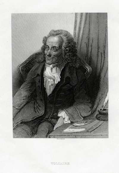 Voltaire francia felvilágosodás író, esszéista, deista és filozófus, 1884 alkotó: Bosselman