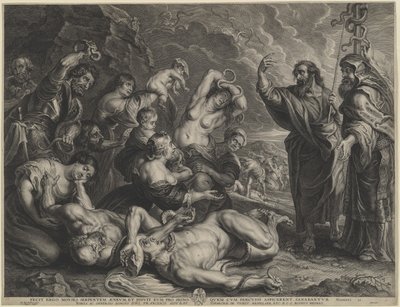 Mózes és a réz kígyó alkotó: Boëtius Adams Bolswert, after Sir Peter Paul Rubens