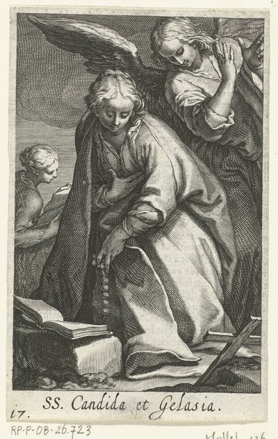 Szent Candida és Szent Gelasia remeték az angyallal SS. Candida et Gelasia (cím a tárgyon) Remetenők (sorozat címe) Sacra Eremus Ascetriarum (sorozat címe) alkotó: Boëtius Adamsz. Bolswert