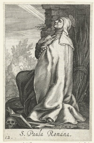 Római Szent Pál, mint remete S. Paula Romana (cím a tárgyon) Remeték (sorozat címe) Sacra Eremus Ascetriarum (sorozat címe) alkotó: Boëtius Adamsz. Bolswert