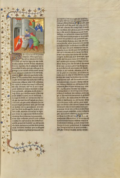 Athália, Júda királynője, elhurcolva a templomból alkotó: Boucicaut Master