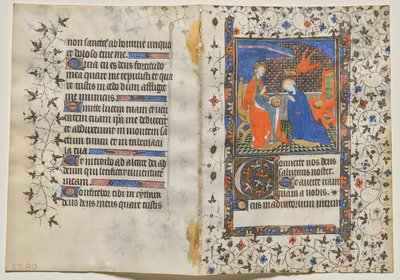 Bifolió egy órakönyvből: Szűz Mária megkoronázása (recto) alkotó: Boucicaut Master