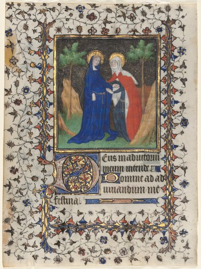 Levelek egy órakönyvből: A látogatás és Krisztus az ítéletben, c. 1415. alkotó: Boucicaut Master