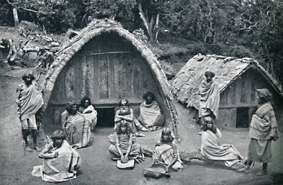 Egy todai ház egy bennszülött faluban, Indiában, 1902 alkotó: Bourne and Shepherd