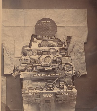 Az Andersonville-i börtön ereklyéi, 1866. június. alkotó: Brady and Co