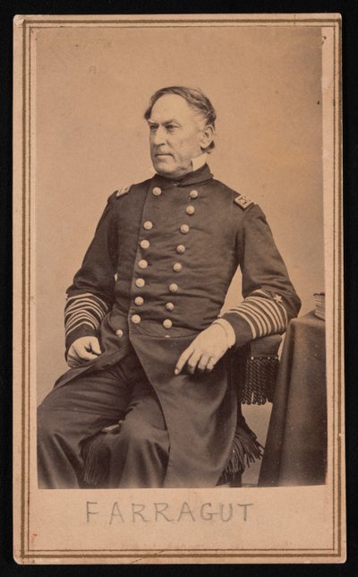 David Glasgow Farragut portréja 1801-1870, 1870 előtt. alkotó: Brady