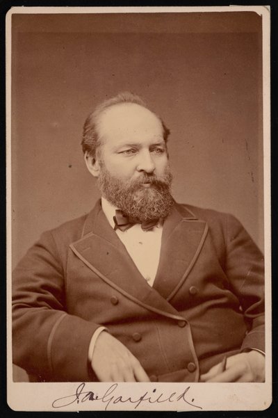 James Abram Garfield portréja 1831-1881, 1876 előtt. alkotó: Brady