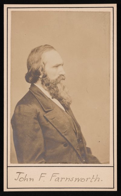 John Franklin Farnsworth portréja 1820-1897, 1897 előtt. alkotó: Brady