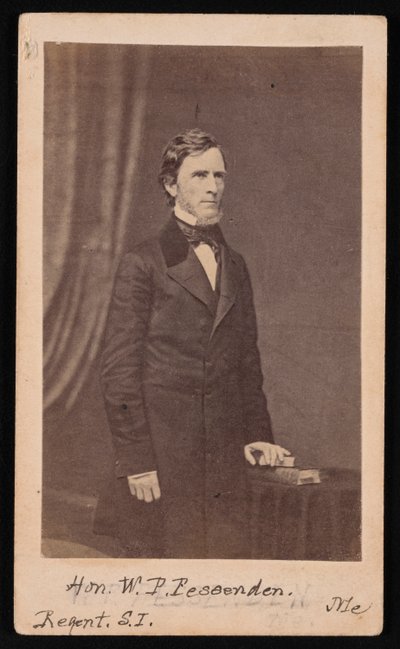 William Pitt Fessenden portréja 1806-1869, 1869 előtt. alkotó: Brady