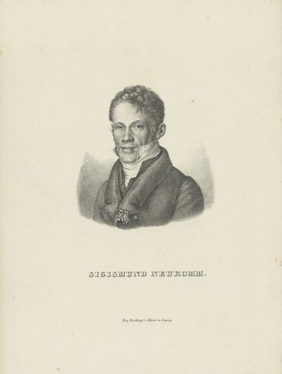 Neukomm Sigismund zongoraművész és zeneszerző portréja 1778-1858, c. 1830 alkotó: Breitkopf and Härtel