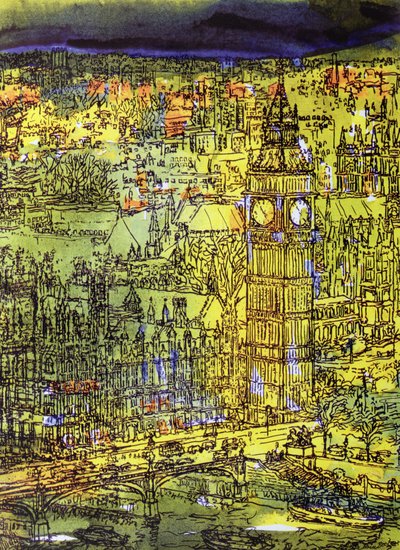Westminster (wc és vegyes technika papíron) alkotó: Brenda Brin Booker