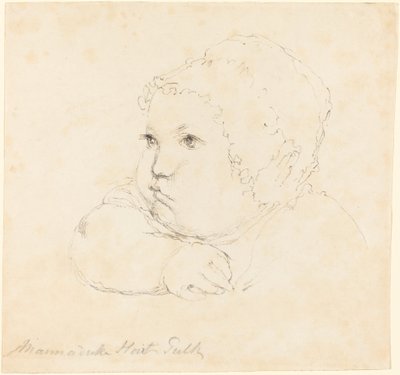 Egy sapkás gyerek feje alkotó: British 18th Century after John Flaxman