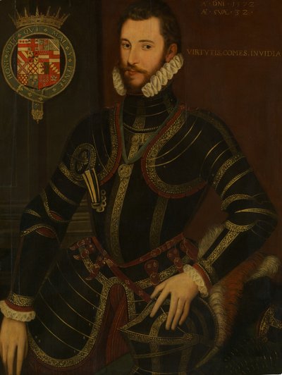 Walter Devereux 1539-1576, Essex első grófjának portréja, 1572-ben. alkotó: British Painter.