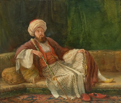 Western Gentleman keleti jelmezben. alkotó: British Painter