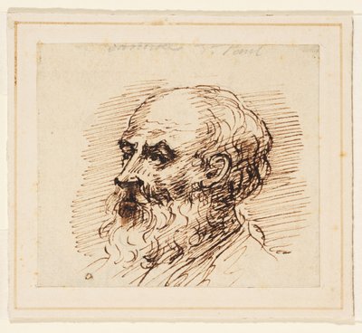 Head of a bearded man alkotó: British School