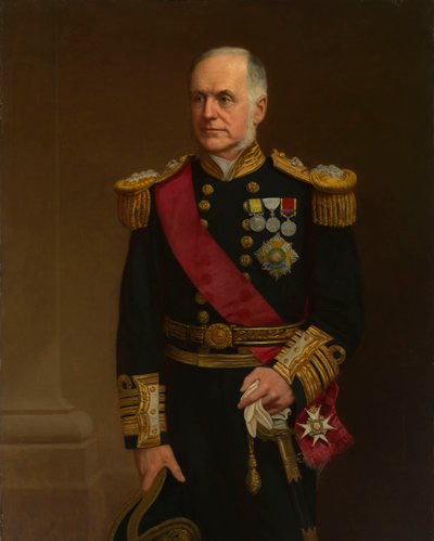 Sir Richard Vesey Hamilton admirális portréja (1829-1912) alkotó: British School