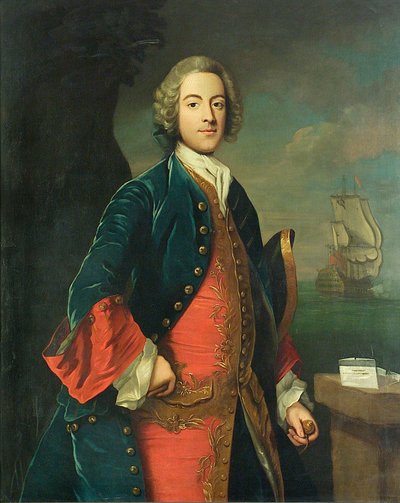Tengerésztiszt portréja, 1730-40 körül (olaj, vászon) alkotó: British School