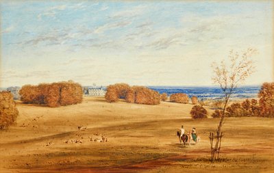 Prospect of Horsley Towers, Surrey (toll, tinta és akvarell) alkotó: British School