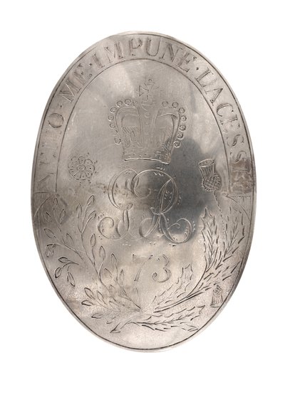 Vállövlemez, 73. (Felföld) Lábezred, 1788 körül (vállöv lemez) alkotó: British School