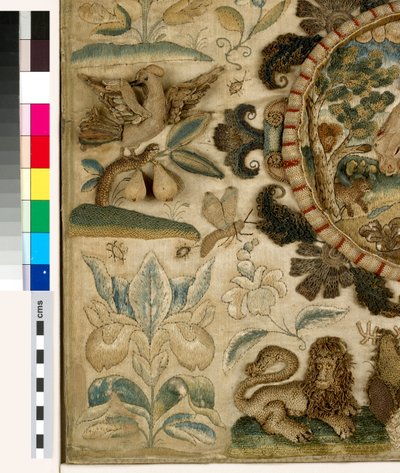 Textilpanel Izsák feláldozásával alkotó: British School