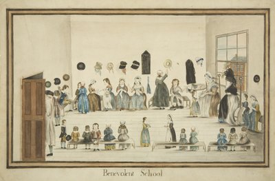 The Benevolent School, 1795 körül (akvarell és tus papíron) alkotó: British School