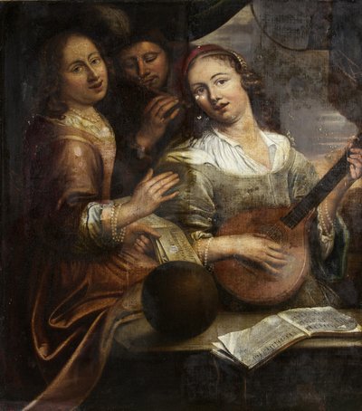 Három zenész, 1700 körül (olaj, vászon) alkotó: British School