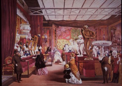 A látogatók özönlenek az 1851-es Nagy Kiállításra, hogy művészeti és tudományos kiállításokat nézzenek meg alkotó: British School