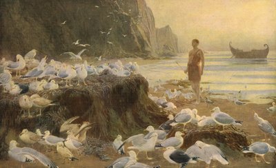 Egy régi világ vándora, 1887, c1930. alkotó: Briton Riviere