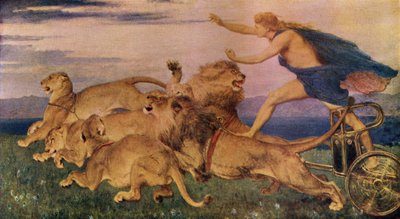 Phoebus Apollo, A. R. Hope Moncrieff „Klasszikus mítosz és legenda” című illusztrációja, 1910 körül megjelent alkotó: Briton Riviere